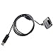 REY Cable de Carga para el Mando Inalámbrico de Microsoft Xbox 360 Negro