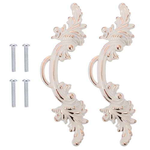 HAMPPLIES 2個 欧式アンティーク風キャビネット取っ手 耐久性ジンク合金製 引き出し 扉対応 キッチン リビング 寝室用