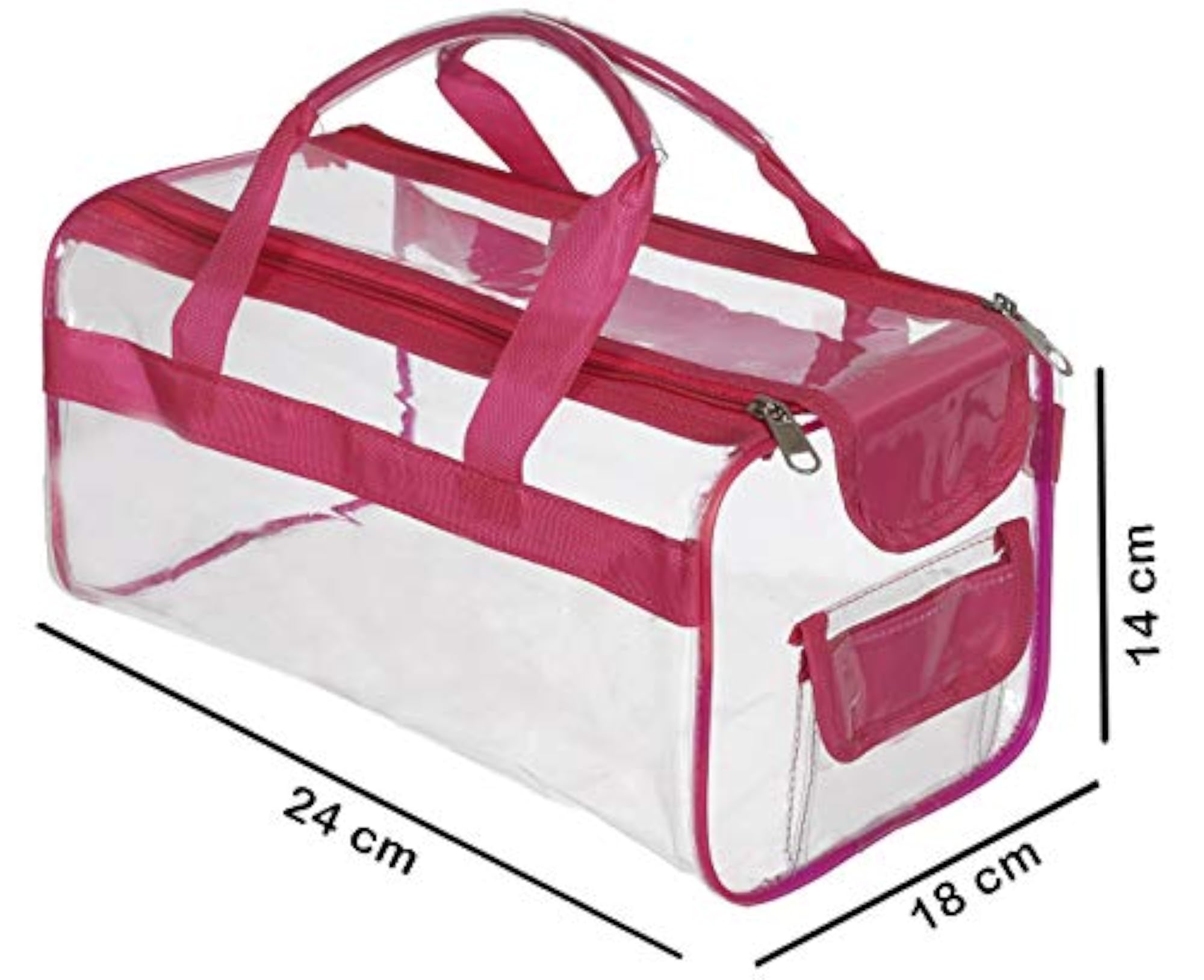 Plastic Travel Toiletry Bag, Small Size Cosmetic Pouch for Unisex
