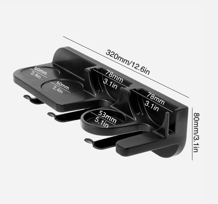 Miniatura 3 de Estante de barra de café que ahorra espacio, soporte para portafiltros de 2.126 in, organizador de estación de café, estante flotante para barra de