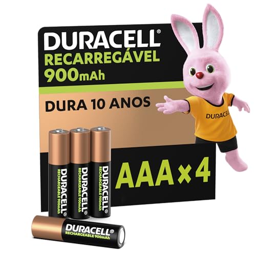 Duracell Pilha Recarregável AAA Pequena Com 4 Unidades