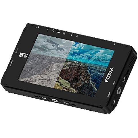 Fotga DP500IIIS A70TLS 7-Zoll Touchscreen Full HD IPS Bildschirm Camera Field Monitor Kamera Feldmonitor,3D-LUT,3G-SDI,4K HDMI EIN-/Ausgang,1920x1080,Dual NP-F Batterieplatte für DSLR 5D A7 III GH5 Cover