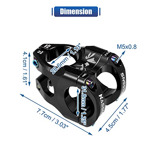 X AUTOHAUX Aluminum Alloy 35mm Mountain Bike Stem Handlebar Accessories Black - Image 3