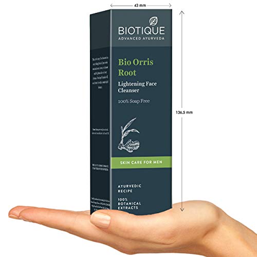 Image of Biotique Bio Dandelion Visibly Ageless Serum, 40 ml and Biotique Bio Orris Root Lightening Face Cleanser for Men, 100% Soap Free, 120ml