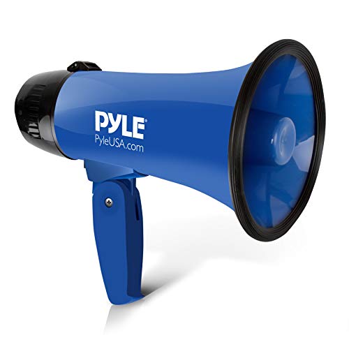 Pyle PMP21BL Portable Megaphone Speaker Siren Bullhorn - Compact and Battery Operated