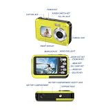 Kamera akcji 2 ekrany Wodoodporna kamera Wielofunkcyjna kamera przeciwwstrząsowa do jazdy rekordowej(Add 32G Card,Black)