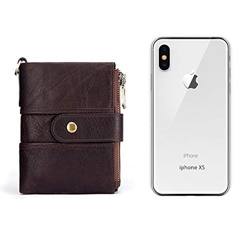 Image of boshiho Genuine Leather Bifold Chain Wallet for Men RFID Blocking