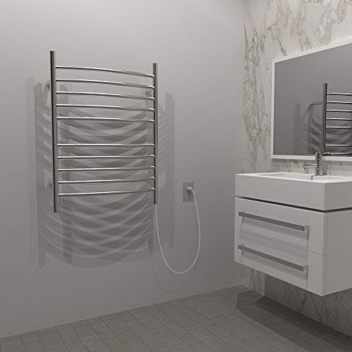 Amba Radiant Curved Rwp-Cb 10-Bar Plug-In Towel Warmer In Brushed #TOP2