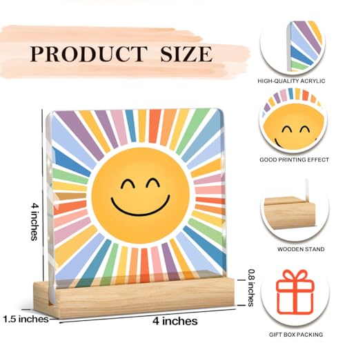 Image of Sun Decor, Sunshine Gifts, Inspirational Office Supplies Human Sunshine Gift Decor Sign Motivational Appreciation Gifts for Teacher Coworker Doctor Cubicle Accessories Home Table Decorations