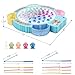 Pakoo Light Up Fishing Game Toys, Rotating Board Game with Music Including 45 Fishes and 8 Fishing Poles, Party Game Toys for Kids Age 4 5 6 7 8 and Up