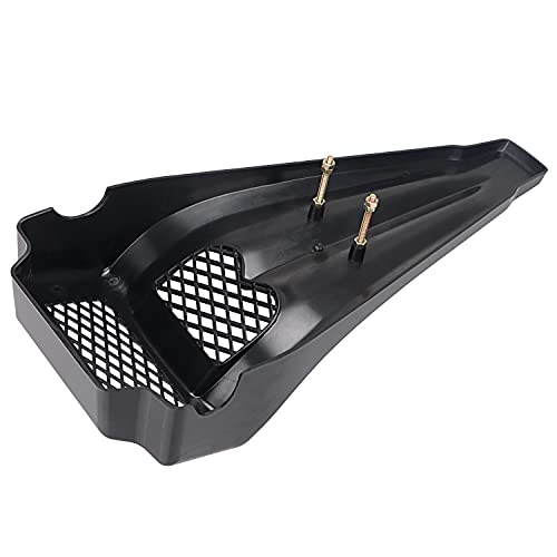Xmmt Gloss/Vivid Black Plastic Stretched Chin Spoiler Scoop Compatible For 1997-2013 Harley Touring Road Glide Street Glide #TOP5