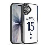 Head Case Designs Officially Licensed Tottenham Hotspur F.C. Lucas Bergvall 2025/26 Players Home Kit 2nd Group Gel Armor Case [Military Grade Drop Protection] Compatible with Apple iPhone 17