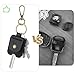 Heclia 2PCS Broken Car Key Loop Replacement, Leather Car Key Cover for Broken Cars, Cute Keys Covers Caps Keys Sleeve and Holder for Women Men, Black Fod Protector Keyfob Keychain Holder