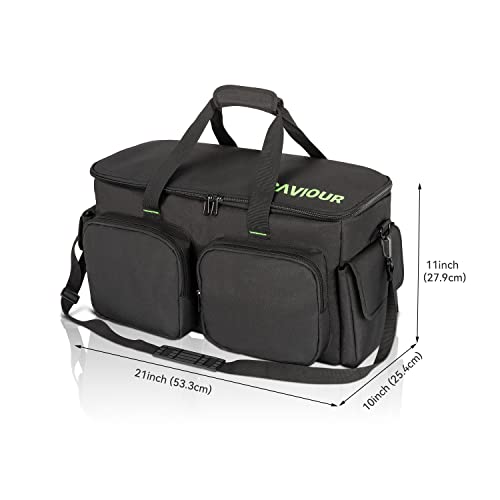 Saviour Dj Cable File Bag, Detachable Padded Bottom And Adjustable Dividers, Stores Music, Audio, And Visual Cabling, Portable Travel Storage And Studio Organization (Green) #TOP5