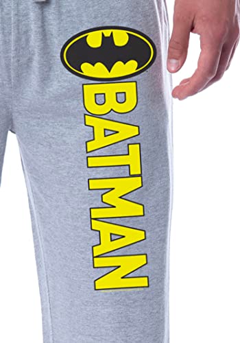DC Comics Men's Batman Vintage Classic Bat Logo Sleep Jogger Pajama Pants3