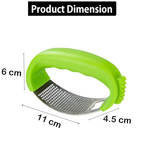 Image of Signamio Garlic Peeler Tool - Versatile Garlic Crusher Mini Hand Press Chopper for Effortless Garlic Preparation, Durable and Easy to Clean Kitchen Essential - Green