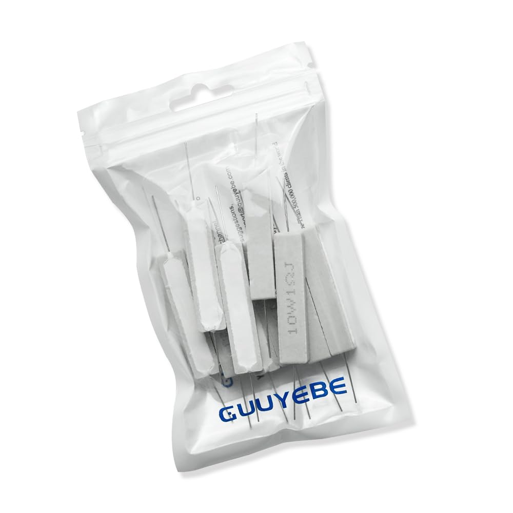 GuuYebe 1 ohm 10 watt resistor, 10W Ceramic Cement Resistor 1 ? ohm 1R 10PCS