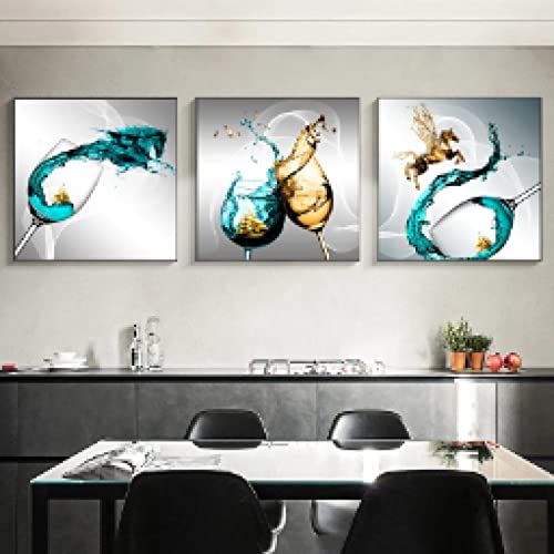 Toile peinture drôle de voilier bleu pour décoration murale de cuisine