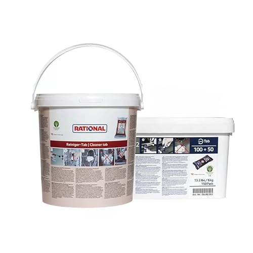 Compatibilità: Confezione da 100 pastiglie detergenti + 150 pastiglie brillantanti per forni Rational SelfCooking Center e CombiMaster Plus.