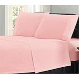 Mellanni 100% Organic Cotton Flannel Sheet Set - Lightweight 4 pc Luxury Bed Sheets - Cozy, Soft,...