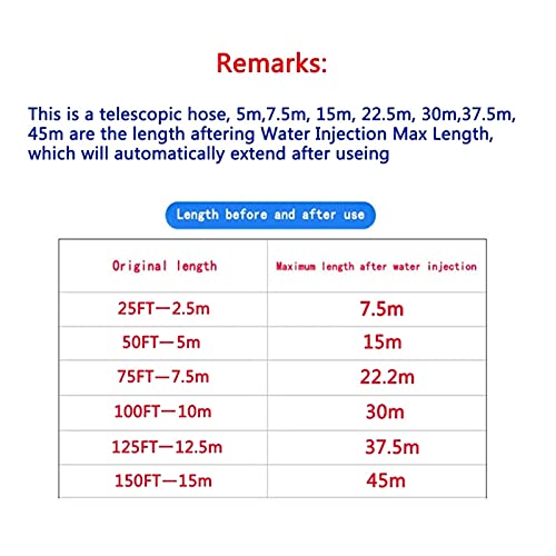 Tuinslang Tuin Watergevende slang, telescopische flexibele carwash slang met schuimtank spray set geschenk (Color : Burgundy, Diameter : 1/2'') - Image 4