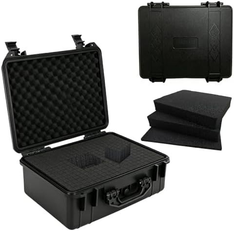 11 x 9.5 x 5 in Hard Case with Customizable Pluck Foam for Equipment image 5