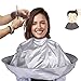 Tipport Haarschnitt Friseurumhänge,Haar Schneideumhang Regenschirm, Flexibel Klettverschluss Barttuch Rasur Schürze,Leichtgewicht Wasserdicht Haarschneidezubehör für Familien Friseursalon