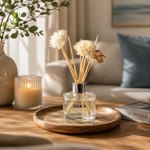 Image of Haka - Coastal Luxe Reed Diffuser 100ml | Citrus, Lavender & Sandalwood Fragrance | Long Lasting Home Fragrance Up to 60 Days | Air Freshener for Home, Bedroom & Office