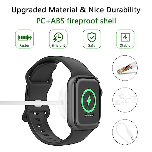 Miniatura 3 de Cargador de reloj compatible con Apple Watch, USB C mejorado de 3.3 pies, cable magnético de carga rápida para iWatch Series 9, 8, 7, 6, SE, SE2, 5,