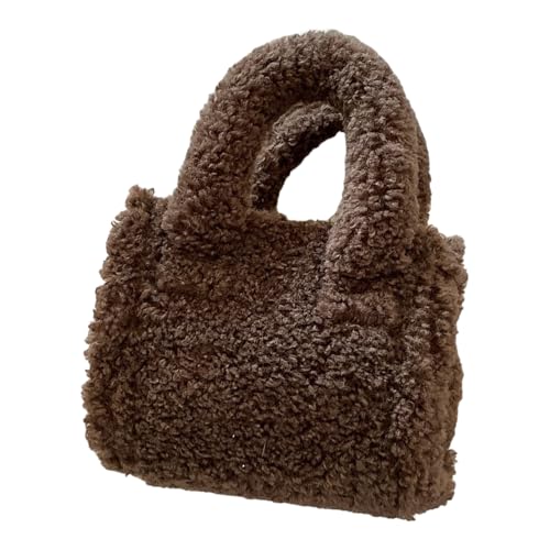 Sac à main en fourrure synthétique premium et fausse laine d'agneau au design intemporel