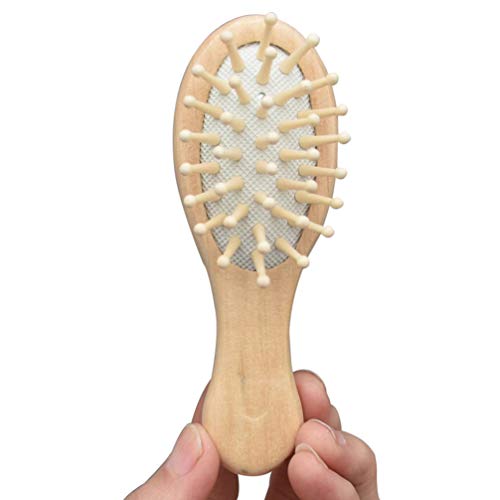 Healifty Wooden Massage Comb Hair Brushes Mini Scalp Massage Brush Salon Combs Hair Curling Hairdressing Tool for Women Men - Image 4