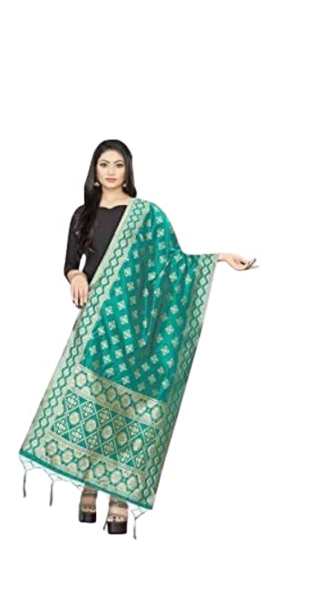 Dupatta Women'S/Girl'S Printed Woven Floral Banarasi Silk Dupatta/Chunni-image-40