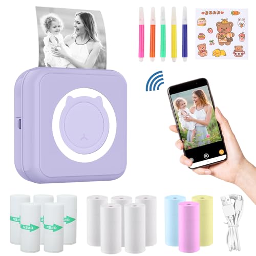 Mini Stampante Termica, Mini Stampante Fotografica, Mini Stampante Portatile, immagine per foto,...