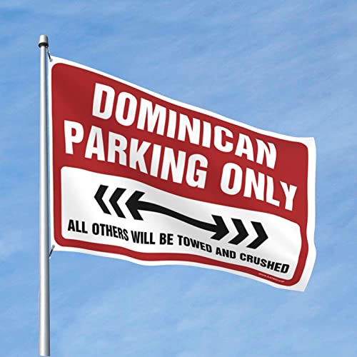 Drapeau Dominicain 152x244 cm pour cacher un mur vide de garage