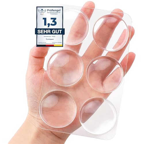 YangShion Butoirs de Porte En Silicone, 6 pièces Protection Poignee Porte, ButéE de PoignéE de Porte Murale, ArrêT de Porte Mural éLastiques, meubles,...