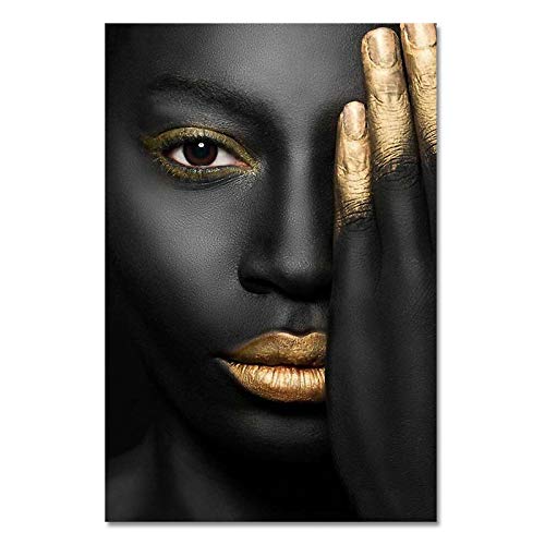 Peinture sur toile de qualité affiche femme africaine 80x110
