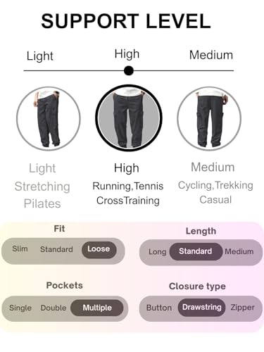 Image of Leriya Fashion Men's Cargo Pants | 6 Pocket Cotton Cargo Joggers for Men | Loose Fit Stylish Pant with Pockets | Casual Baggy Trousers & Streetwear Lower