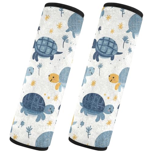Seat Belt Covers 2 Pack Sea Turtle Car Seat Strap Covers Super Soft Car Seat Neck Cover for Boys Girls Adults Babies S