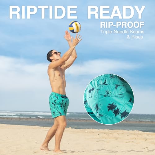 Image of Kanu Surf Men's Big Viper Extended Size Stripe Swim Trunk