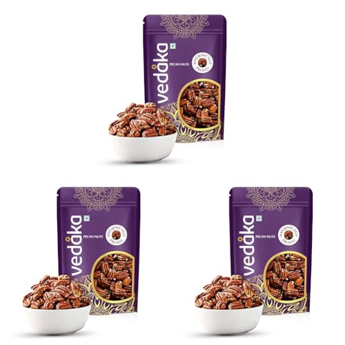 Image of Amazon Brand - Vedaka Premium Pecan Nuts, 250G | Crunchy Nuts, Rich In Protein & Fibre (Pack of 3)