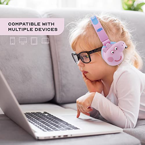 Peppa Pig Over-Ear Headphones For Kids - Adjustable Headband, Stereo Sound, Tangle-Free Cable, Volume Control, And 3.5Mm Jack - Perfect For School, Home, And Travel #TOP5