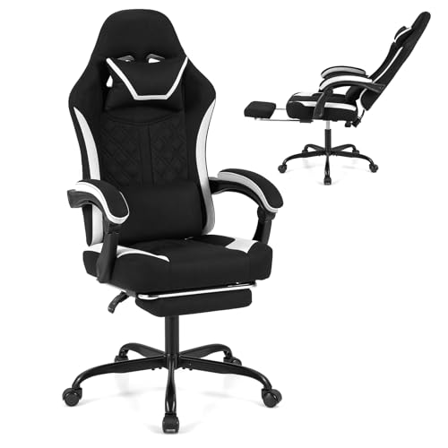 Giantex Gaming Chair with Headrest and Footrest
