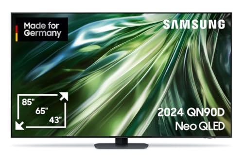 Samsung Neo QLED 4K QN90D Fernseher 75 Zoll, Neural Quantum 4K AI Gen2 Prozessor, Mini LED TV, AI Upscaling, Smart TV, Dolby Atmos, Gaming Hub, GQ75QN90DATXZG, Deutsches Modell