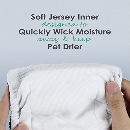 Image of wegreeco Washable Dog Diapers - Washable Male Dog Belly Wrap- Pack of 3 - (Blue,Green,Purple,XX-Large)