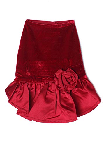 Vestido de ocasión especial para perros medianos de terciopelo miniatura 2