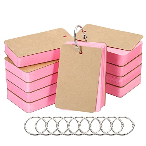Tarjetas de estudio PATIKIL rosas de 500 unidades para planificar exámenes y vocabulario