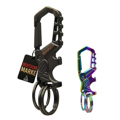 KEYSPACE Schlüsselanhänger Karabiner - Schlüsselbund mit Flaschenöffner