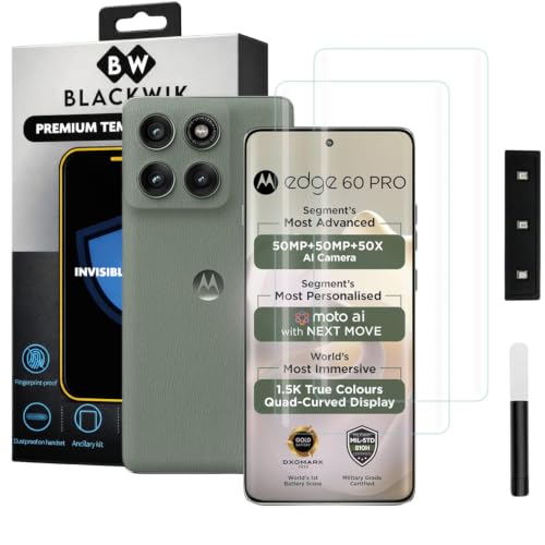 Image of Blackwik UV Curved Tempered Glass for Moto G96 5G | 2-Pack