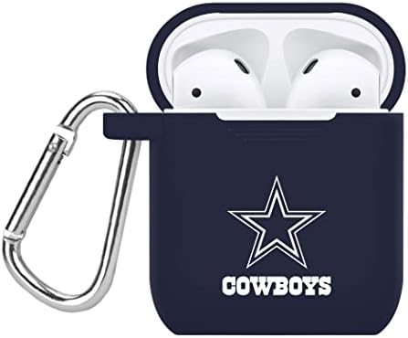 GAME TIME Dallas Cowboys Silicone Case Cover Compatible with Apple AirPods Battery Case Navy