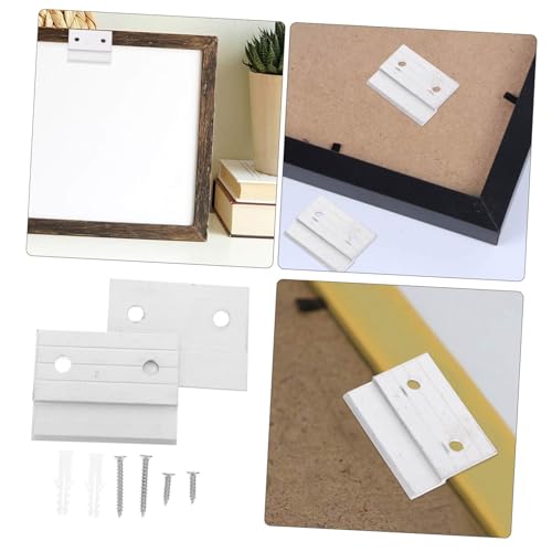 Image of DOITOOL 1set Heavy Duty Metal Picture Frame Hooks and Hangers for Easy Installation for Home Office Gallery Use Holds Frames Securely